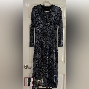 Ellie McCarthy Long Sleeve Leopard Print Maxi Dress Medium New With Tag